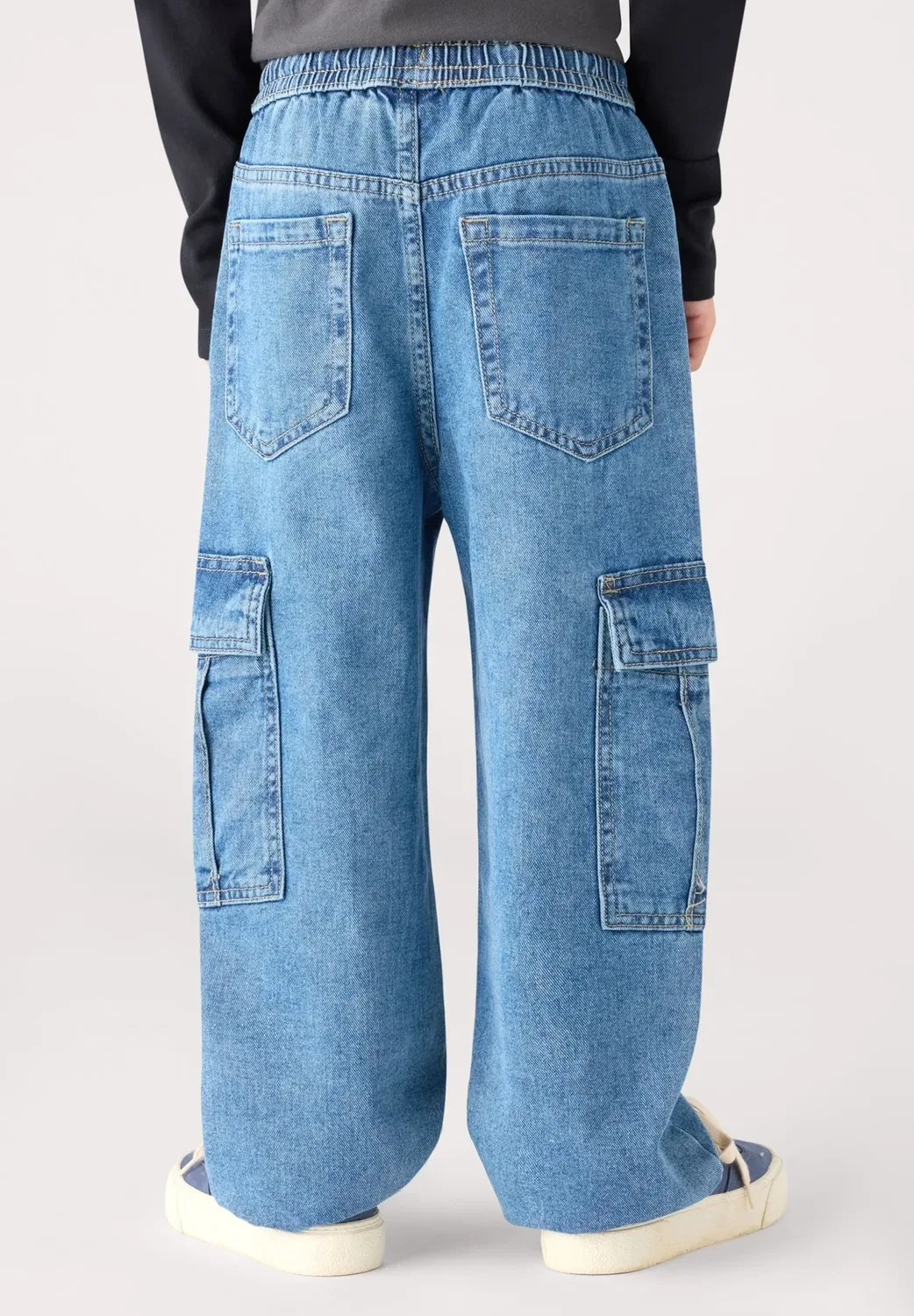 Джинсы Pantalone Lungo Tinta Unita - джинсы свободного кроя Terranova, Blu Denim Medio — фото 3