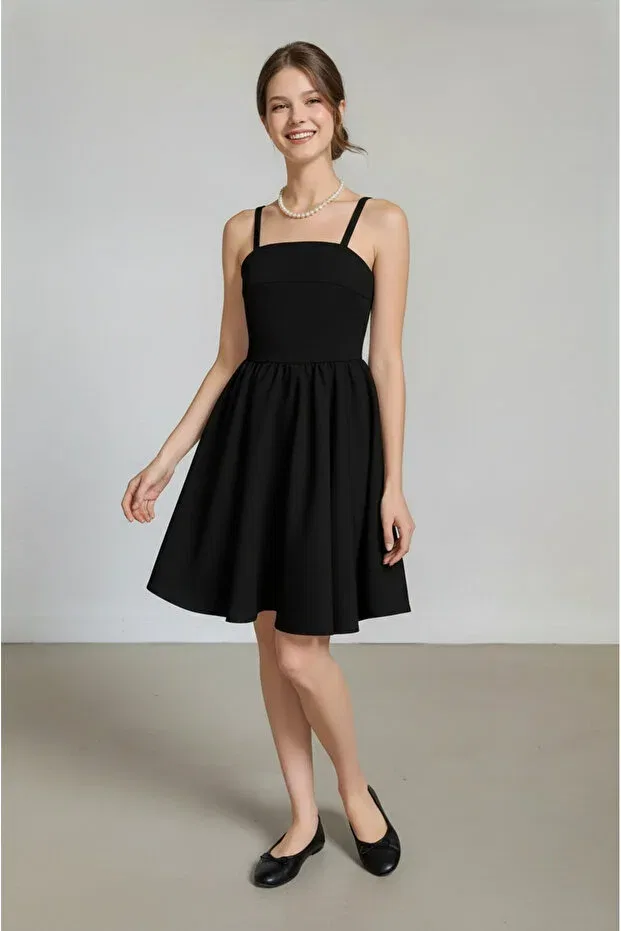 Детское платье для девочек с открытыми плечами Thejojodesign, Black — фото 2