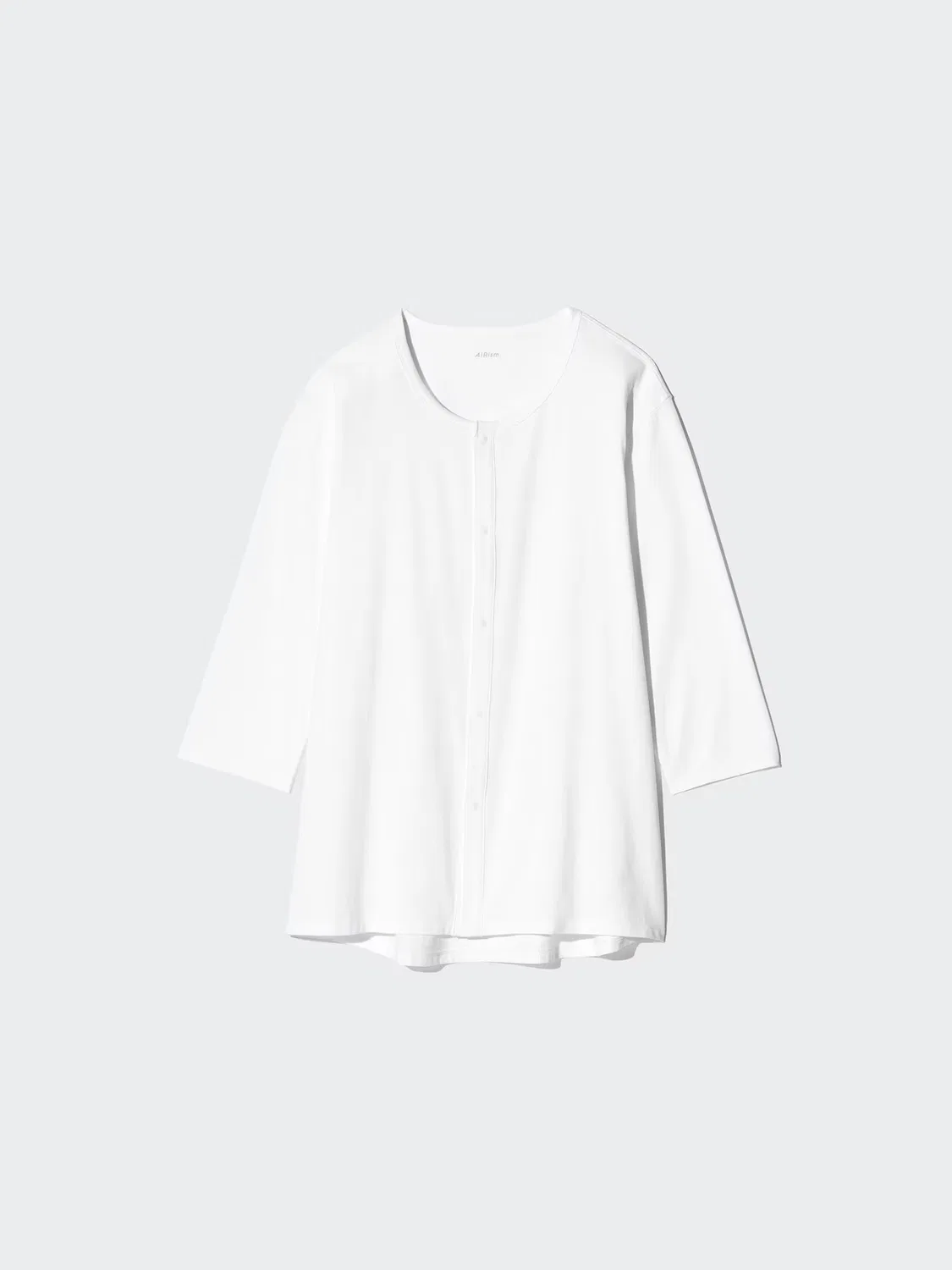 Футболка Uniqlo Airism, повседневная, белый — фото 4