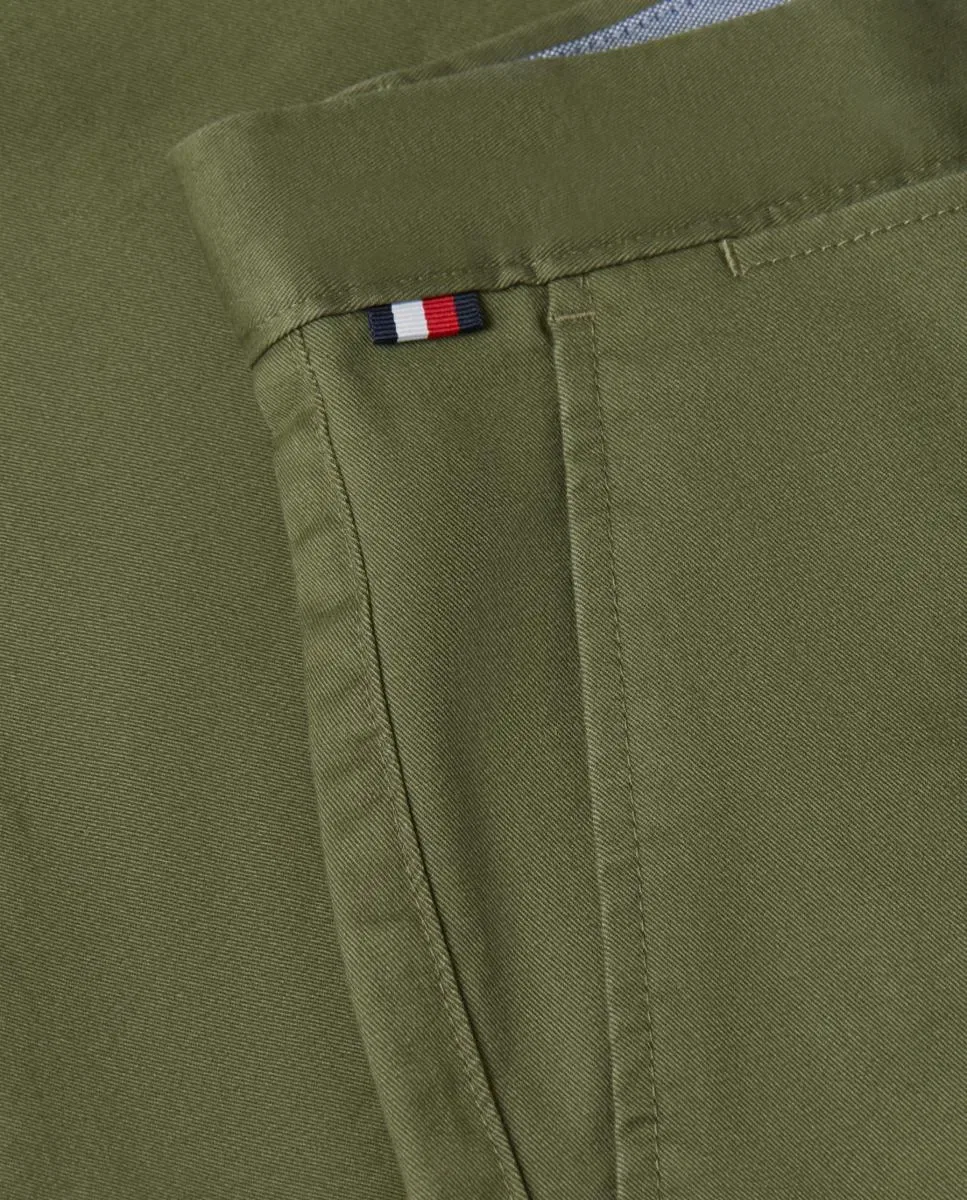 Мужские классические брюки чинос с зауженным кроем Denton Slim Tommy Hilfiger, Verde Militar — фото 4