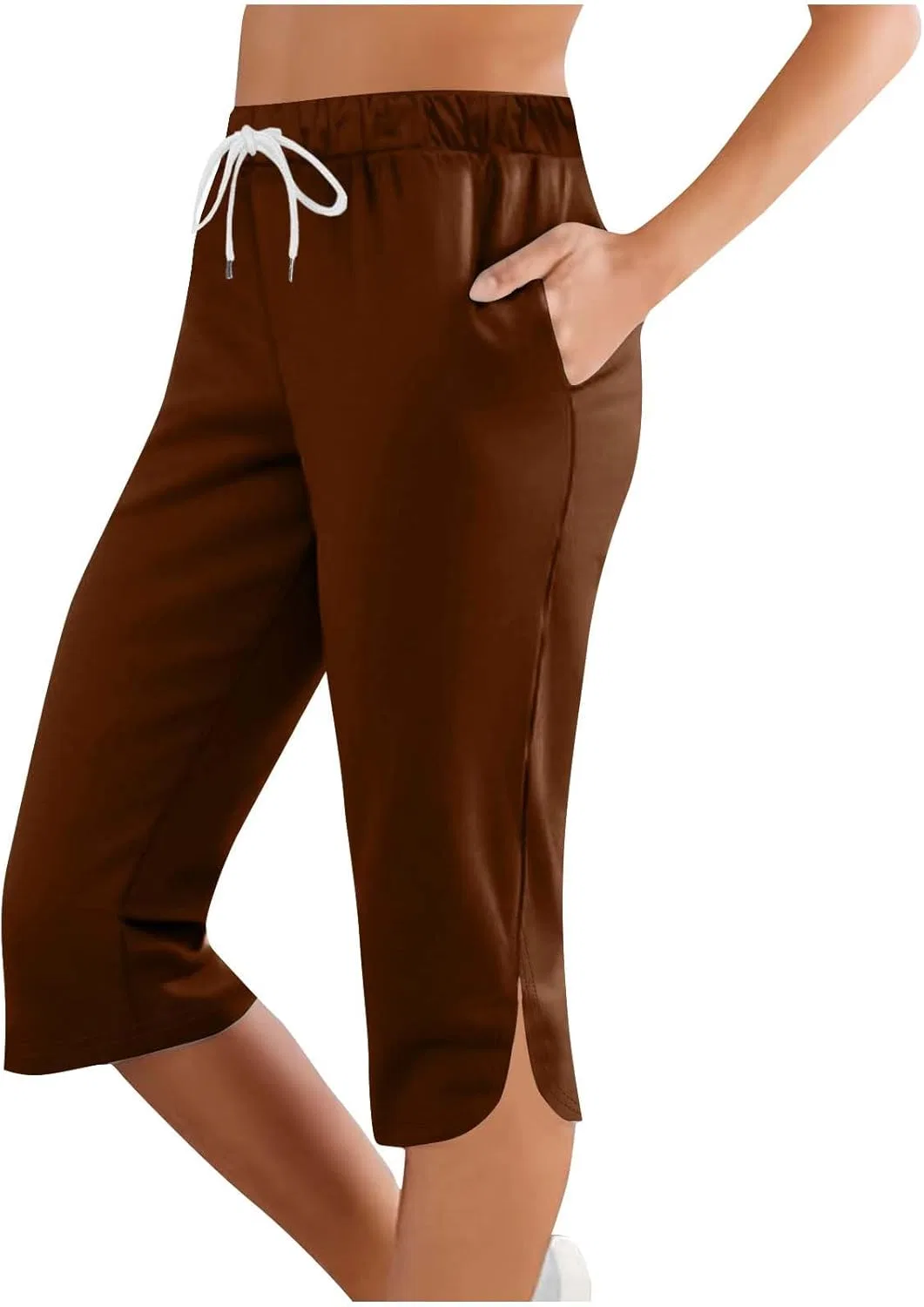Женские капри с карманами Swim Capris Pants, Coffee