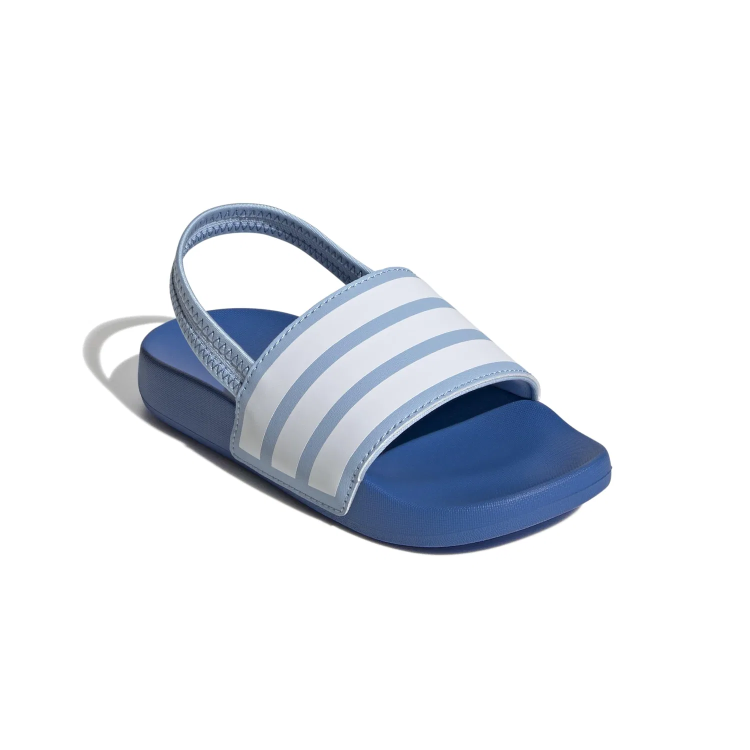 Детские шлепанцы для мальчиков с ремешком Adilette Estrap Adidas, Clear Sky Cloud White Bright Royal — фото 3