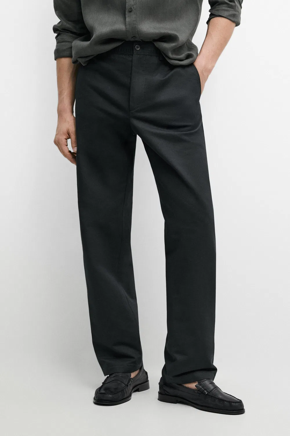 Брюки-Джоггеры Massimo Dutti, темно-синий — фото 2