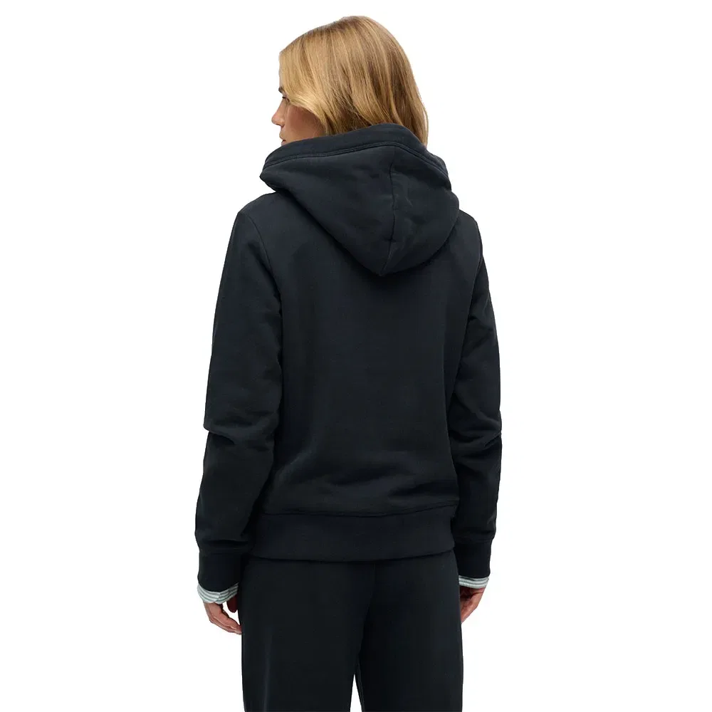 Худи Essential Logo Embroidered Superdry, черный — фото 2