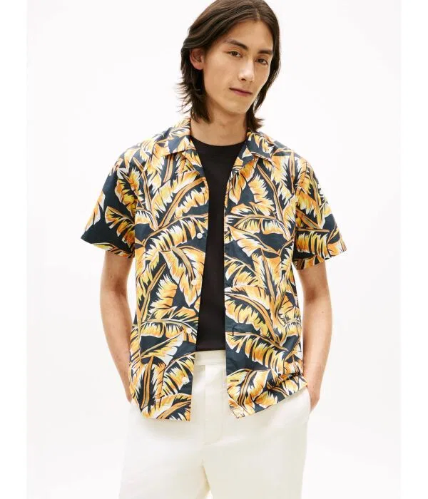 Мужская рубашка из хлопка Papertouch Tommy Hilfiger, черный