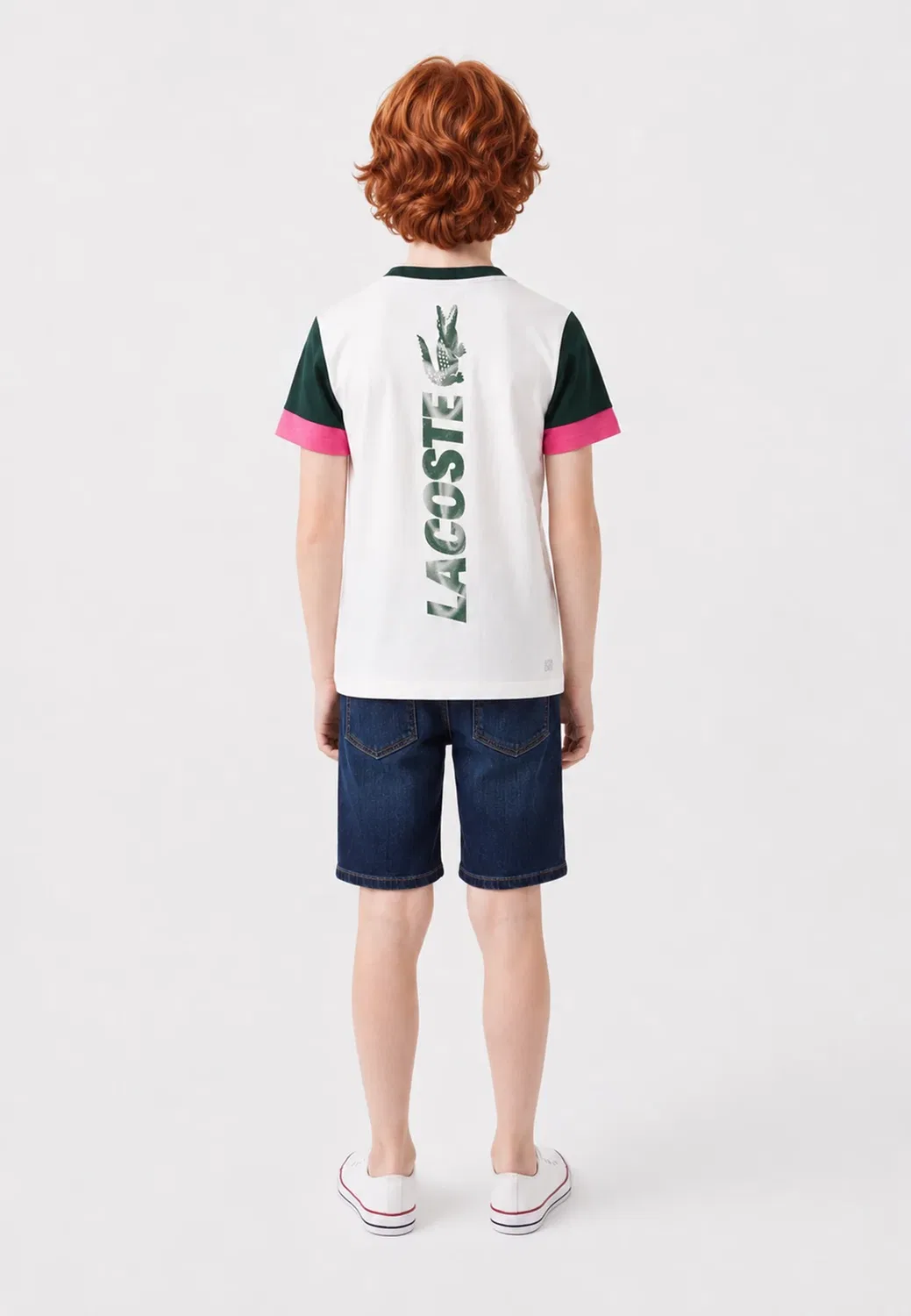 Футболка с принтом для ношения вне корта Lacoste, Farine — фото 2