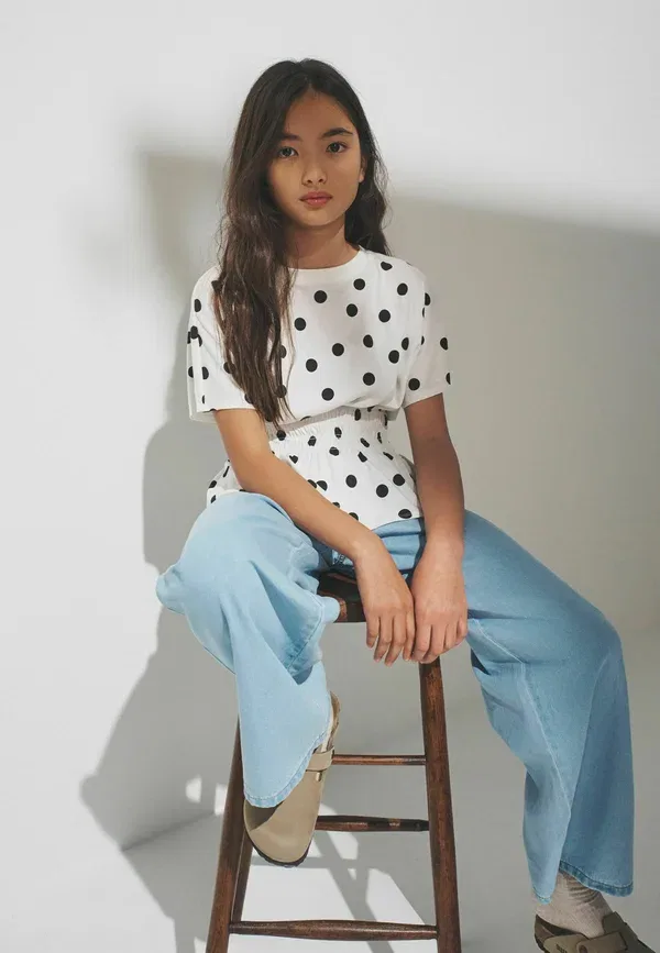 Футболки с эластичным поясом, 3 шт, Regular fit - The Set, Brown, Pink spot, розовый/коричневый