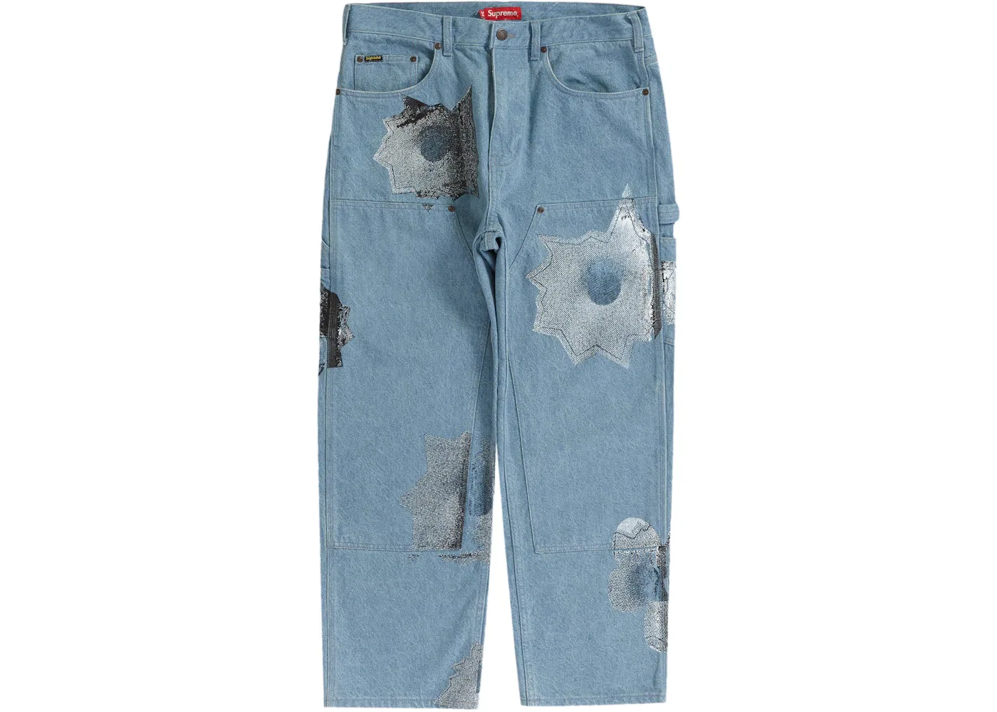 Мужские джинсы с двойным коленом Lowman Double Knee Painter Pant Supreme, Denim