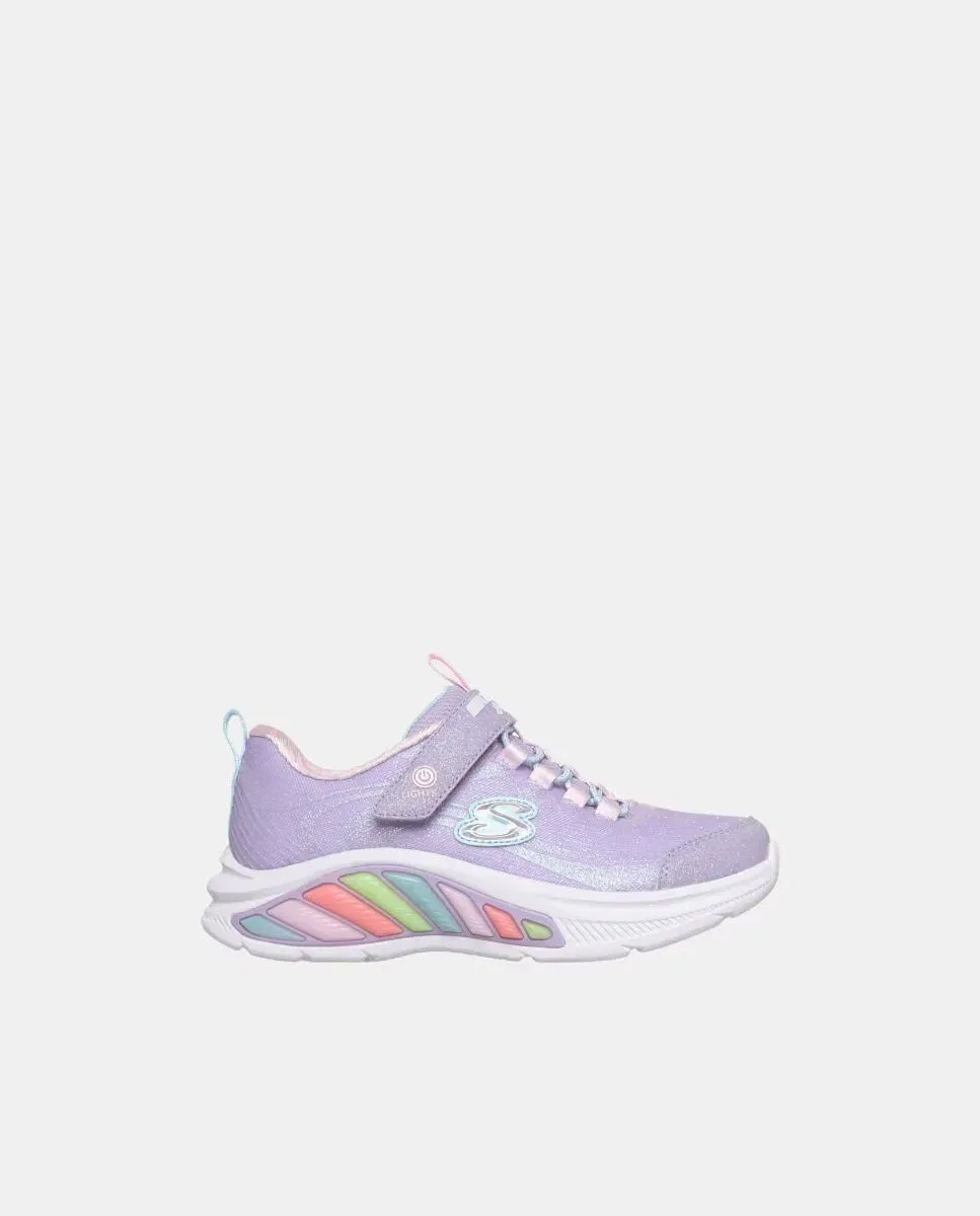 Детские кроссовки для девочек со светодиодами Skechers, Lila Claro