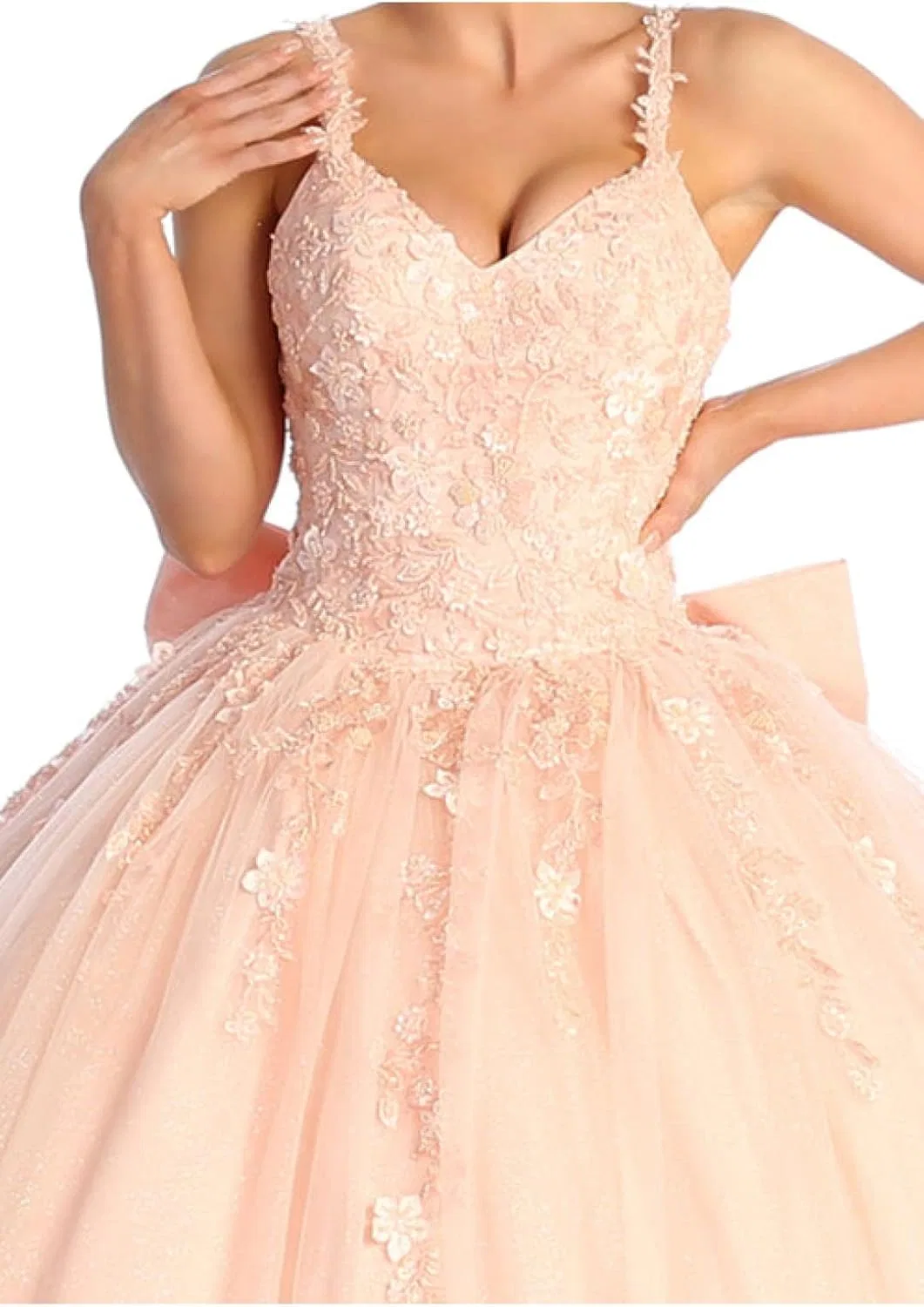 Платье бальное с вышивкой Sweet 16 Ball Gown, Blush — фото 2