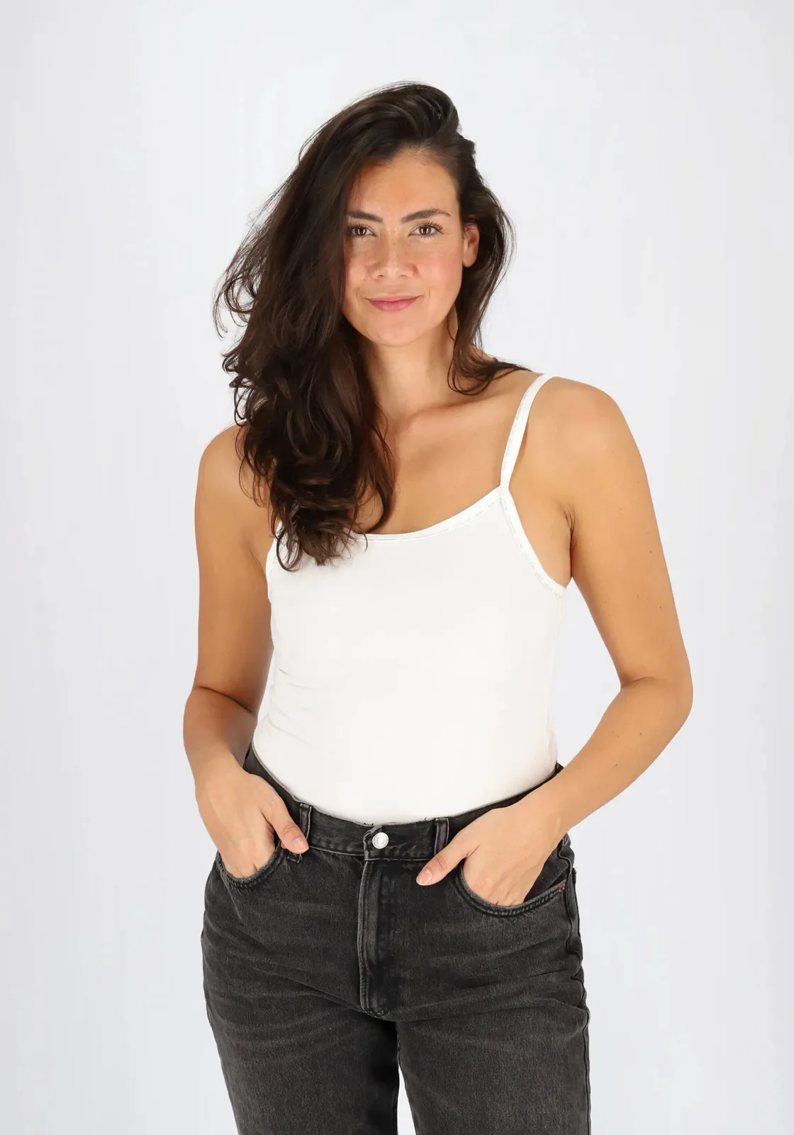 Комплект топов Calvin Klein ONE Cotton Spaghetti Tops 2 шт., белый
