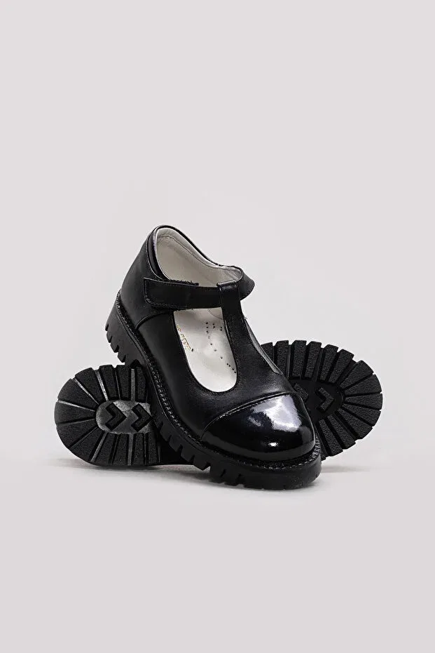 Детские повседневные туфли для девочек из натуральной кожи Fast Step, Black Patent Leather — фото 4