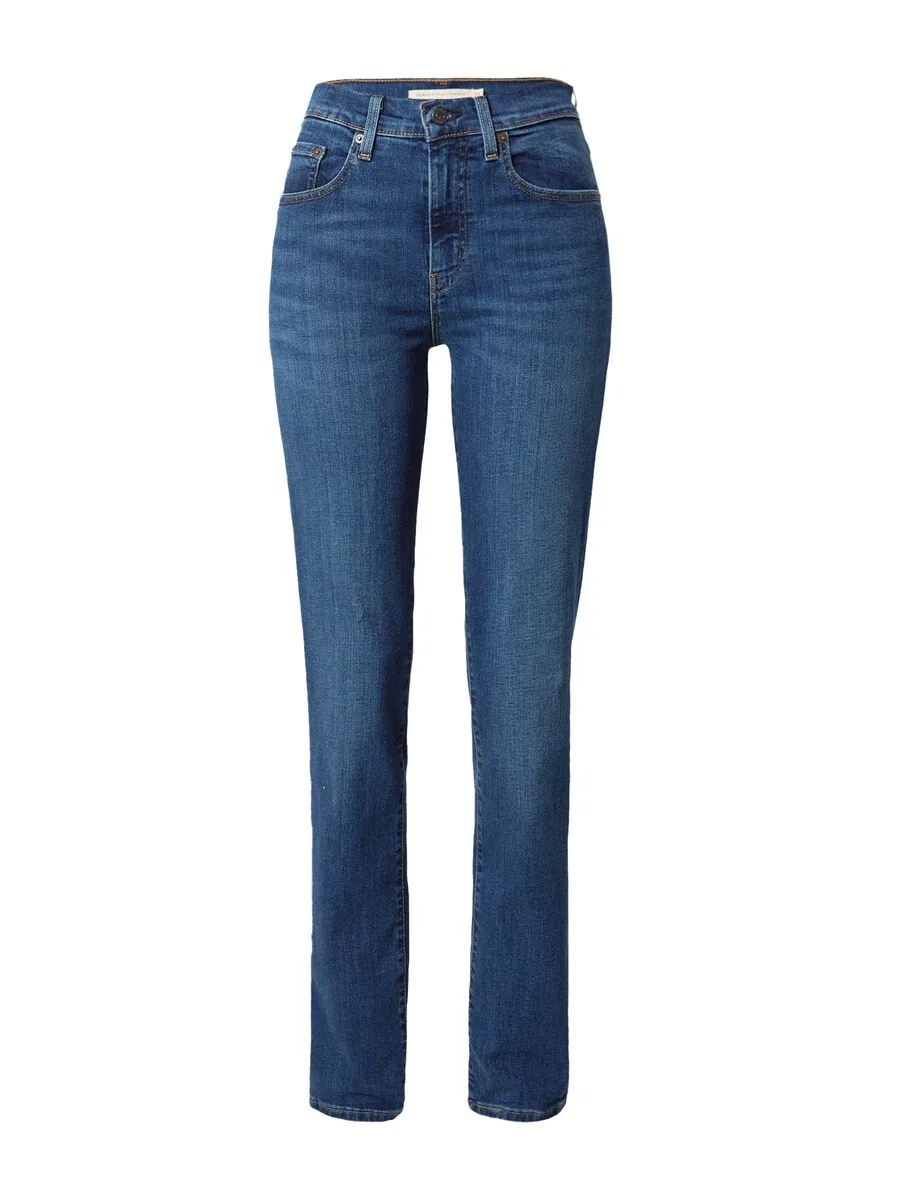 Джинсы LEVI'S Slim fit '724 High Rise Straight' темно-синего цвета