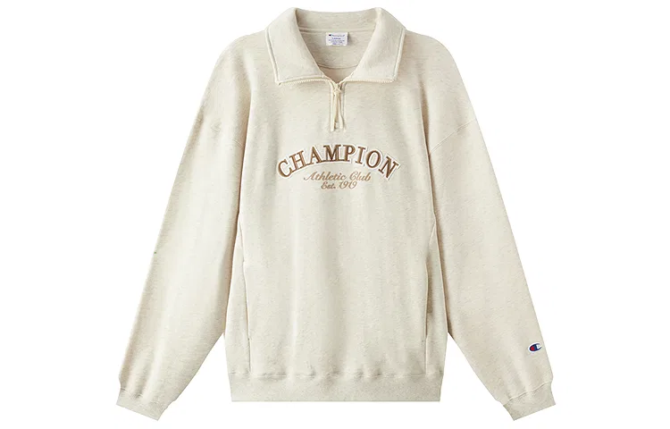 Детская толстовка с полугольфом Champion, Vintage Heather Gray