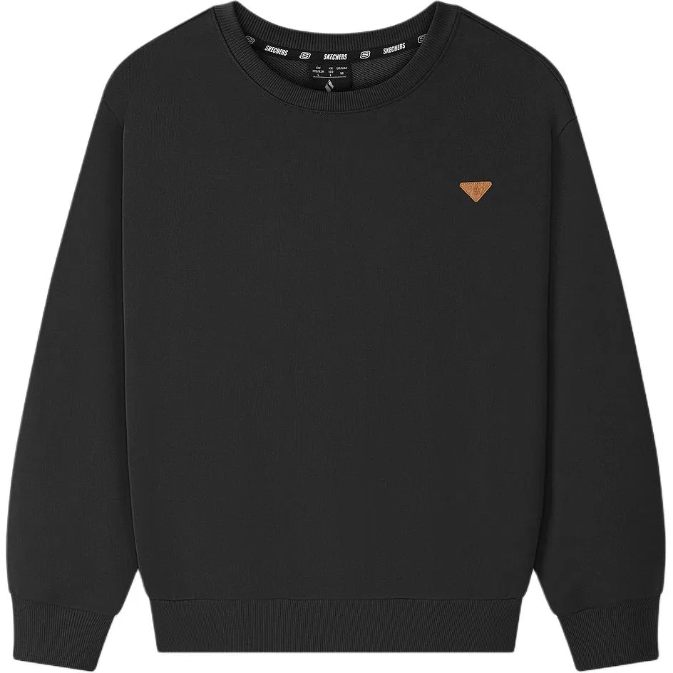 Детский свитшот унисекс с круглым вырезом, свободный крой, Skechers, Ivory White/001J — фото 4