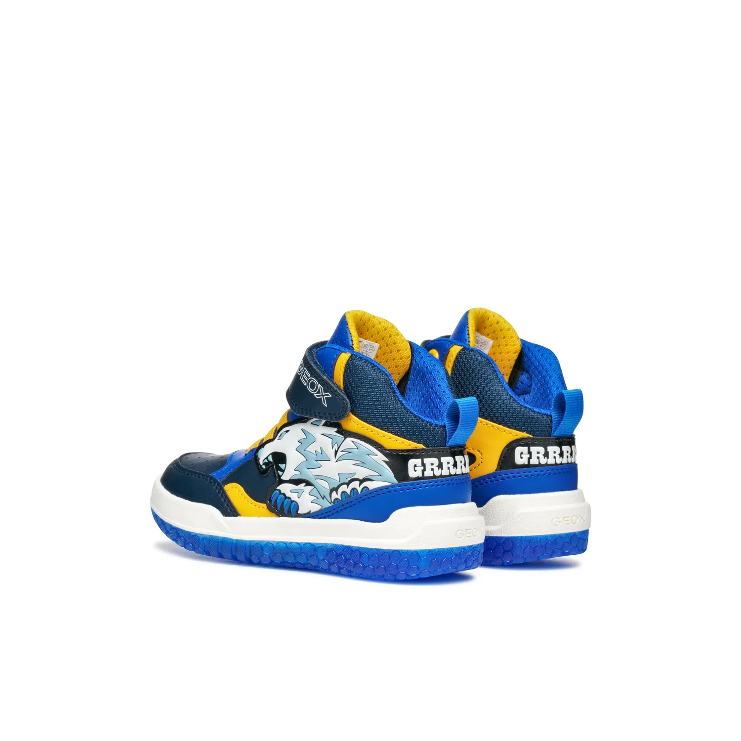 Детские кроссовки с подсветкой Geox, Navy/Yellow — фото 2