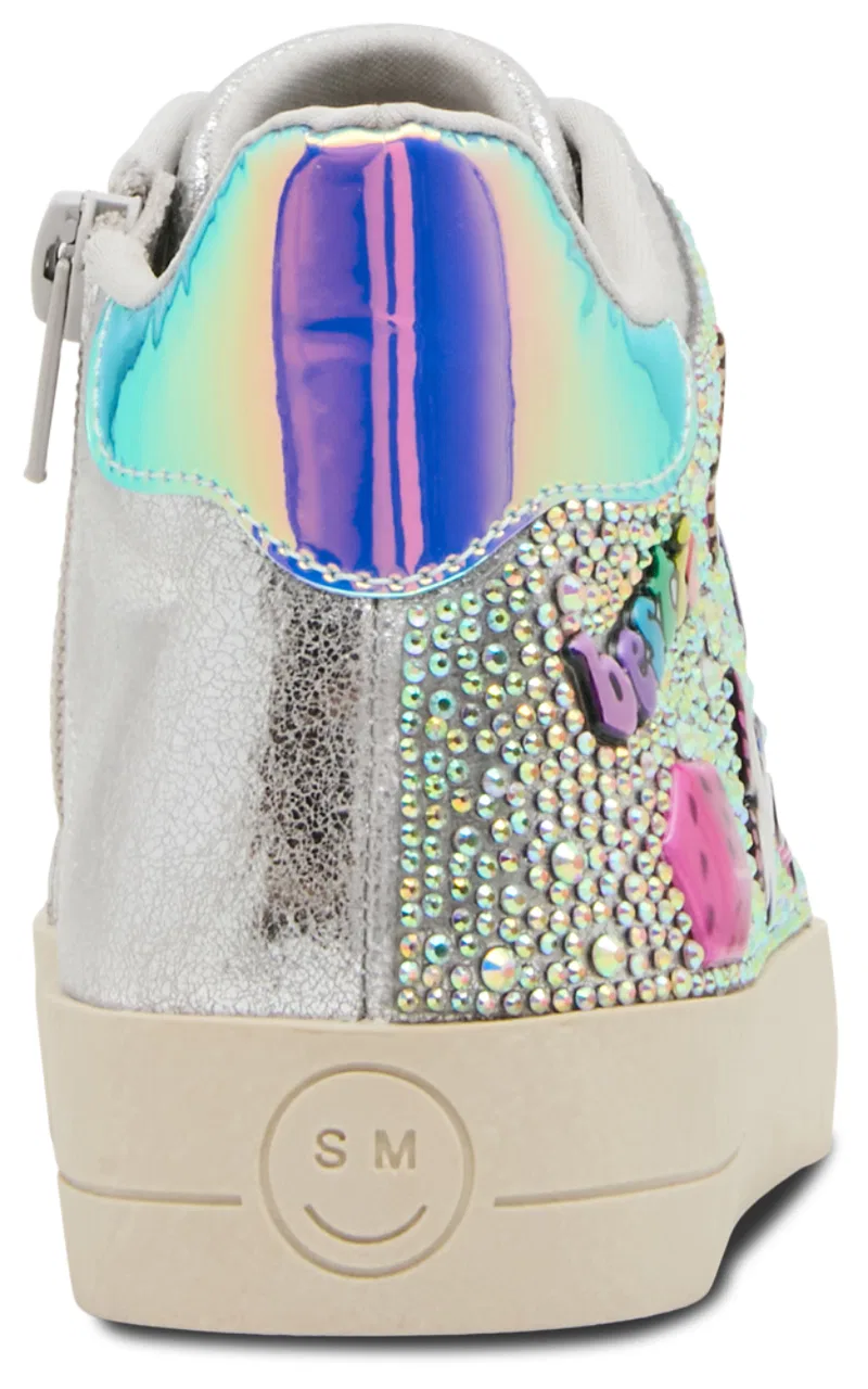 Детские кроссовки для девочек с блестками Steve Madden Jdelight, Silver Multi — фото 3