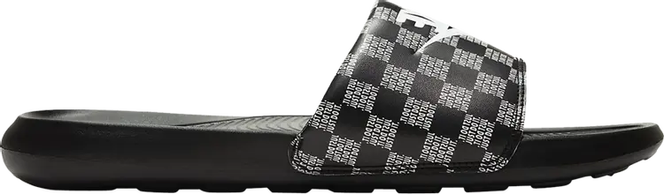 

Сандалии Nike Victori One Printed Slide 'Just Do It Checker', черный