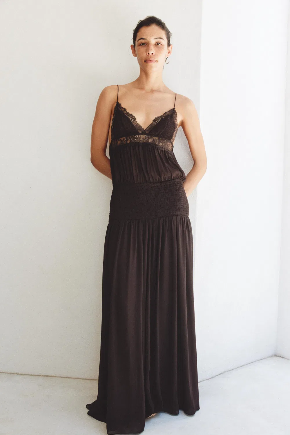 Кружевное платье на бретелях ZARA, Garnet