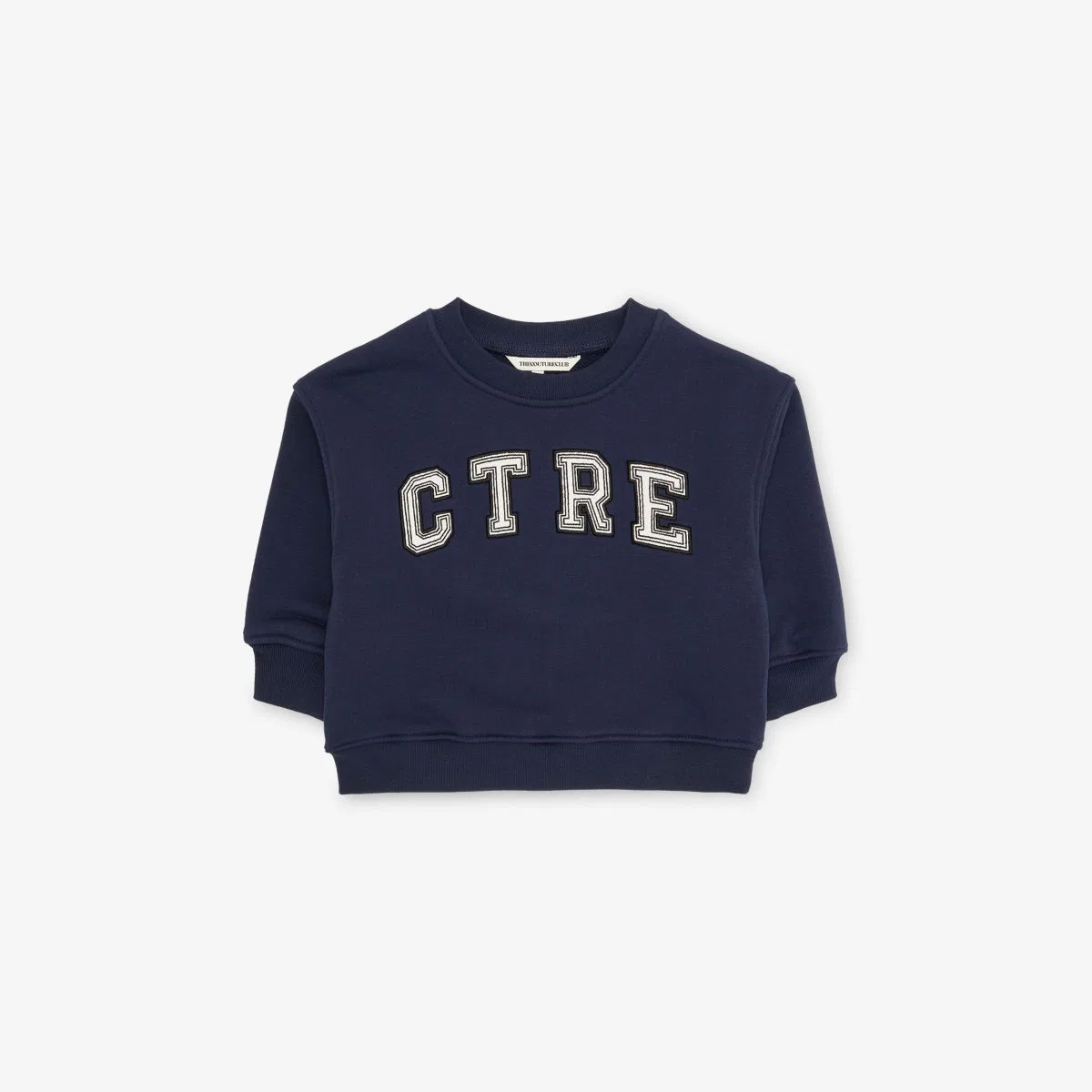 Толстовка из хлопковой смеси с вышитым логотипом Ctre, возраст 1-5 лет The Couture Club, темно-синий