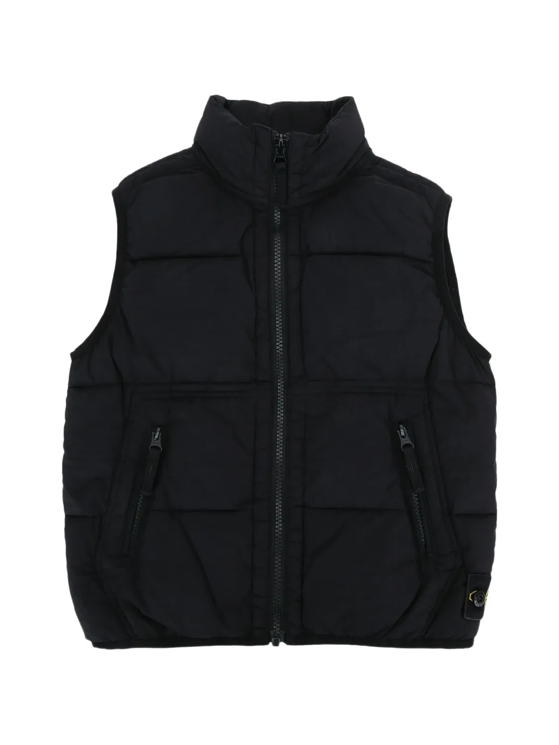 Стеганый дутый жилет Stone Island Junior, черный