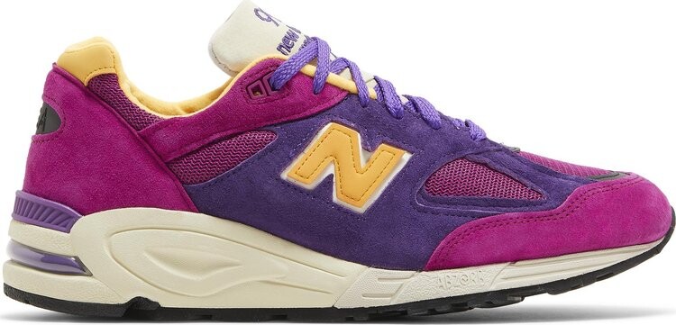 

Кроссовки New Balance Teddy Santis x 990v2 Made in USA 'Purple Yellow', фиолетовый