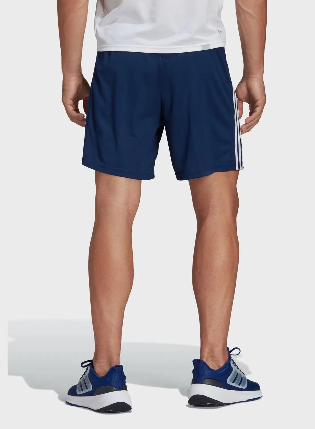 Шорты тренировочные с принтом 3-Stripes Adidas, белый — фото 2