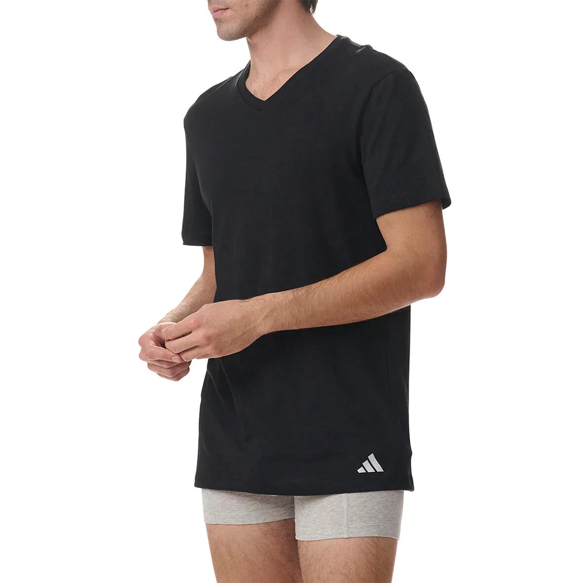 Мужской комплект футболок с V-образным вырезом 3er Pack adidas V-Neck, Adidas, Цвет Schwarz — фото 4