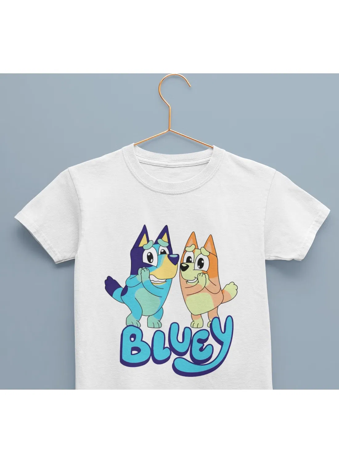 Футболка с принтом Bluey, плюс-сайз, Zoom, белый