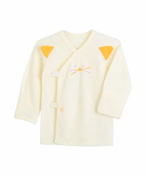 Детское боди-комбинезон с принтом кота, модель Cat Double Face, moimoln, Light Yellow