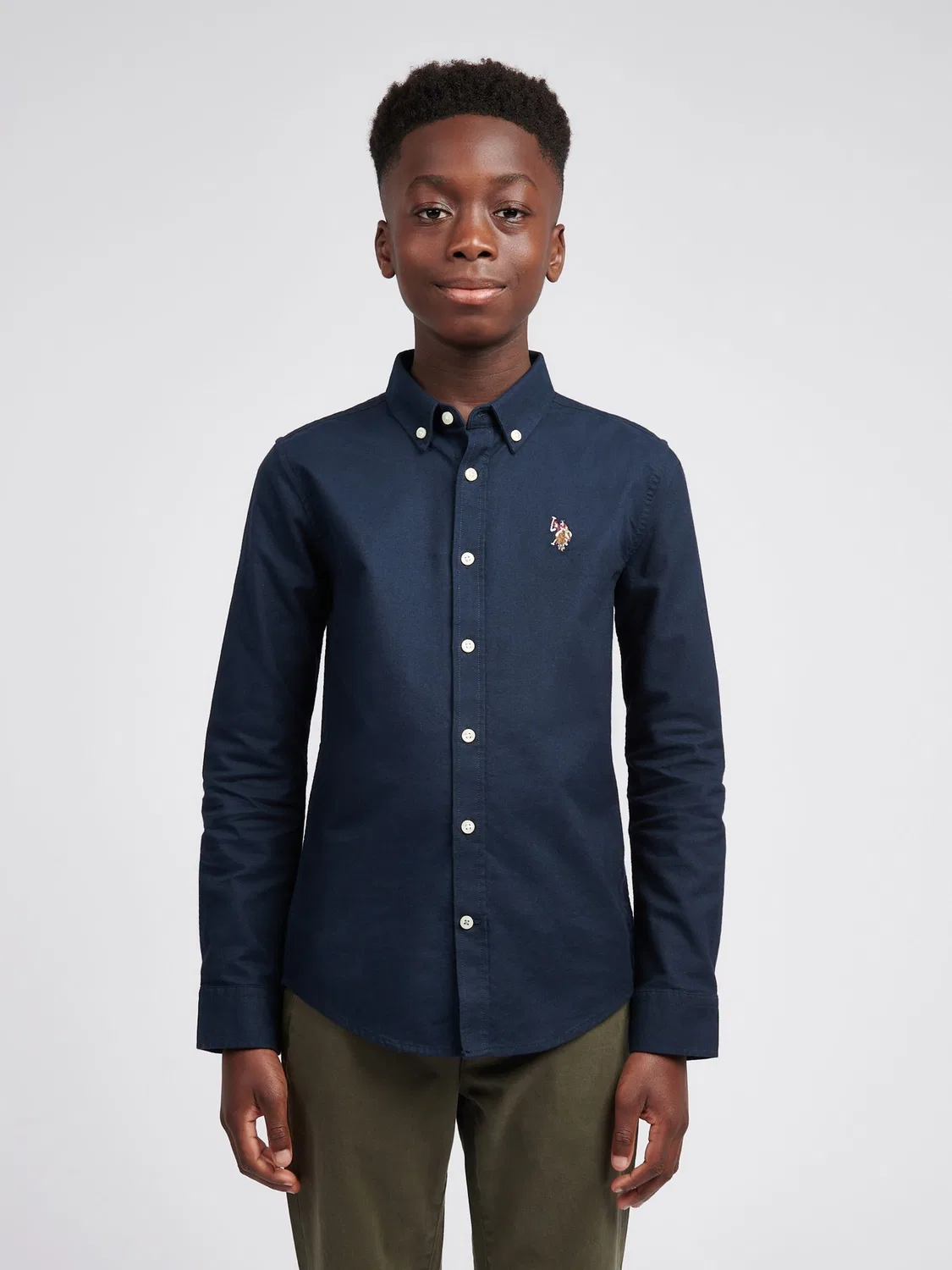 Рубашка Oxford, классическая U.S. Polo Assn, темно-синий