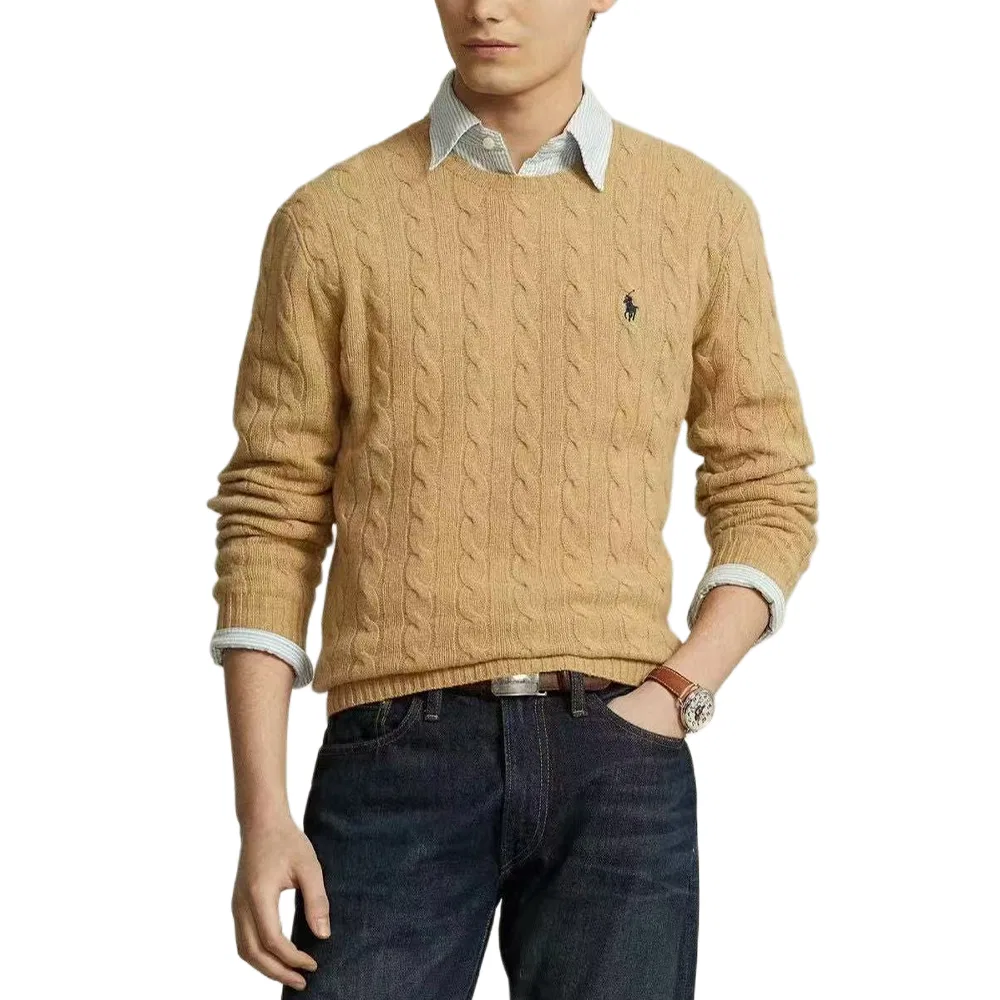 Мужской свитер Camel Mixed Color Polo Ralph Lauren — фото 3
