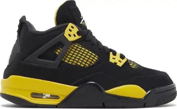 

Кроссовки Air Jordan 4 Retro GS 'Thunder' 2023, черный