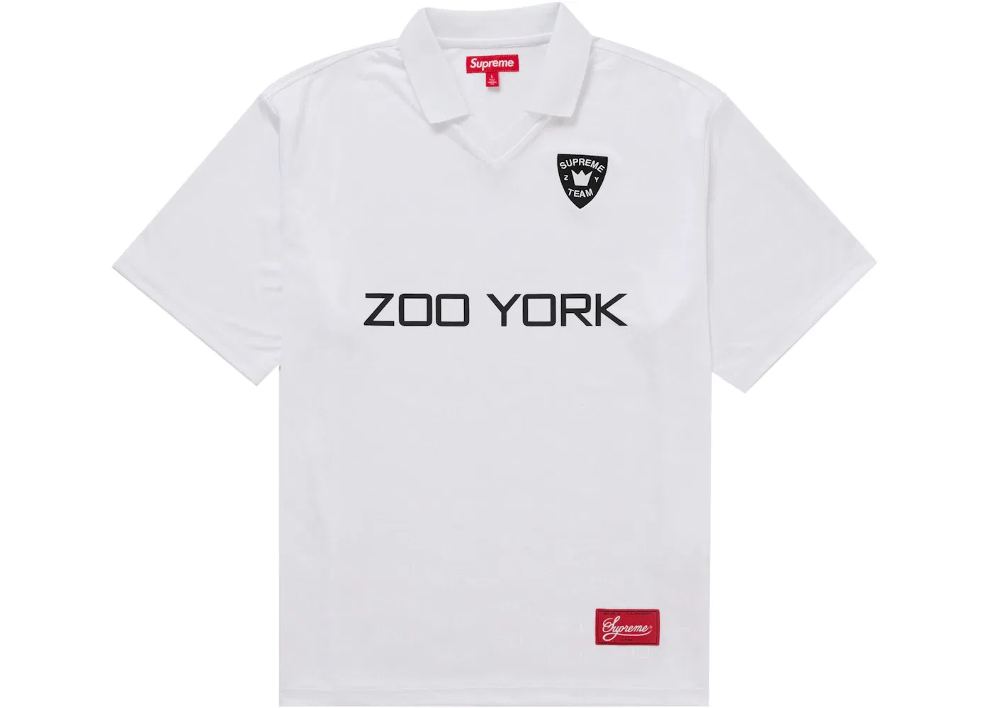 Мужская футбольная джерси Supreme Zoo York Soccer Jersey White, White