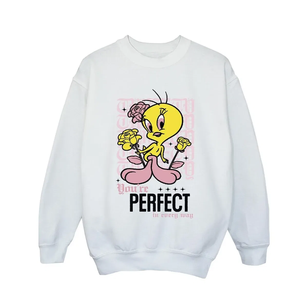 Детский свитшот с принтом You're Perfect Tweety Looney Tunes, White