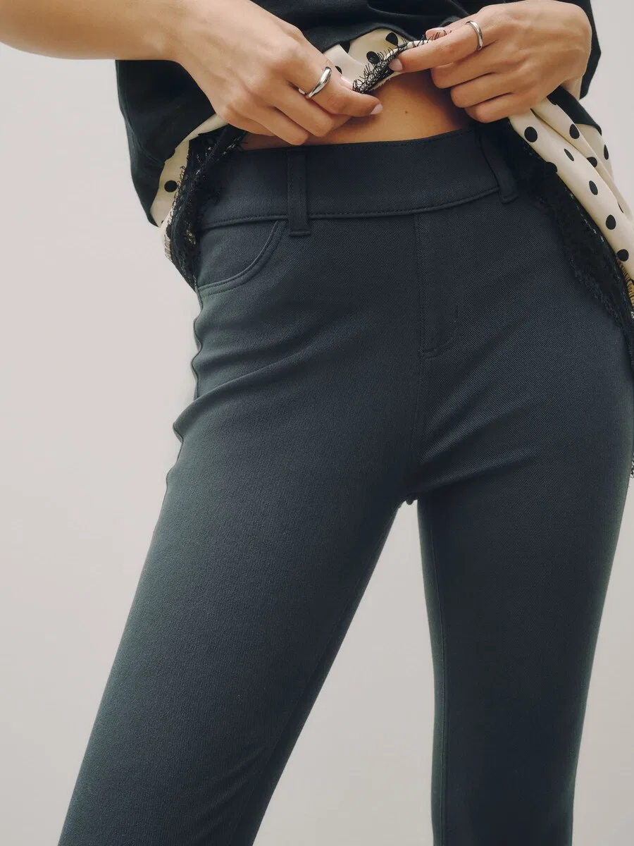 Джеггинсы Next Boot cut темно-синего цвета — фото 3