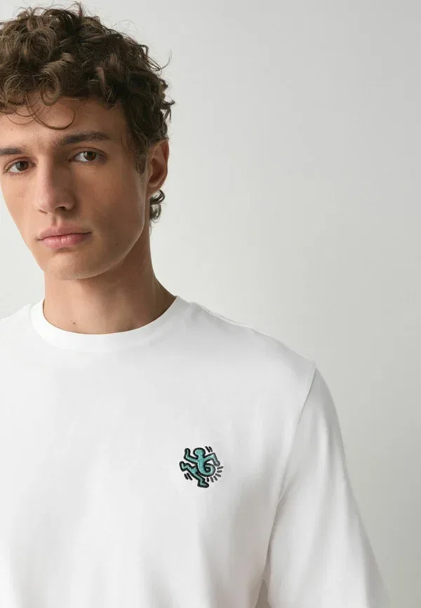 Футболка хлопковая Print t-shirt Next, White Keith Haring, белый — фото 4