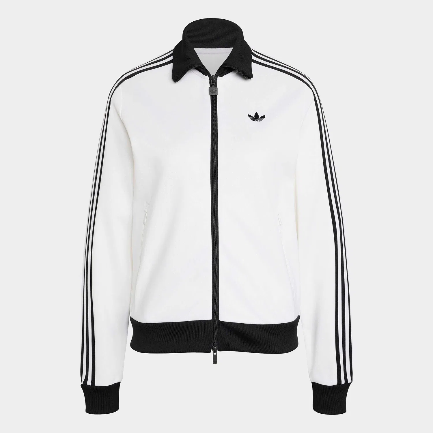 Худи на молнии Adidas Originals Classic белого цвета — фото 2