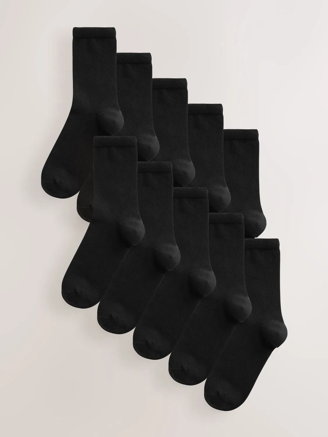 Носки женские, 10 пар, Black Basic Ankle Socks Next, черный