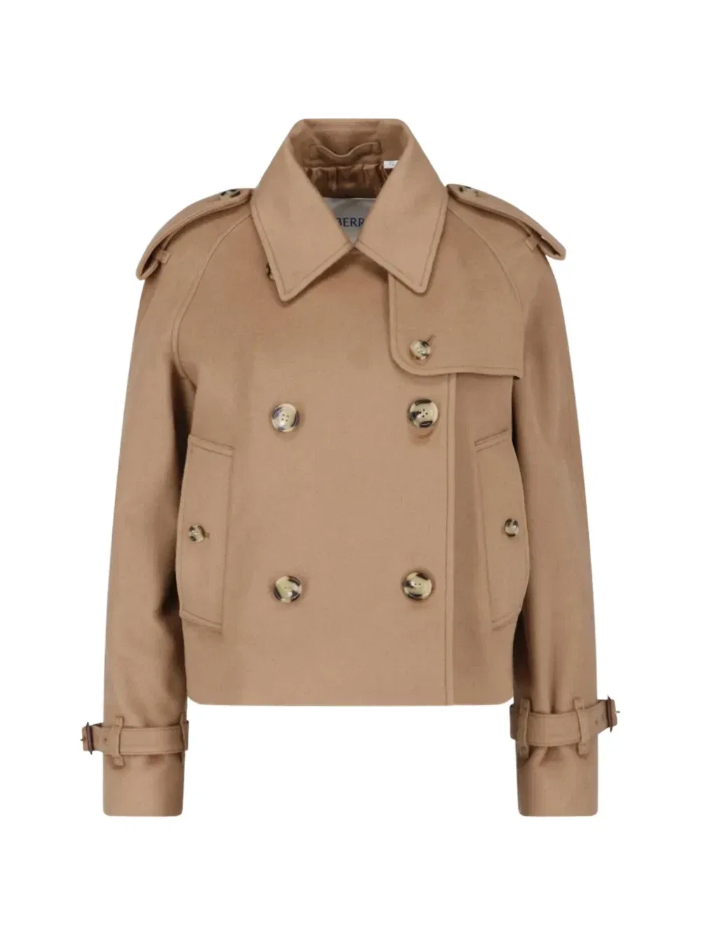 Укороченная кашемировая куртка-тренч Mayfair BURBERRY, бежевый