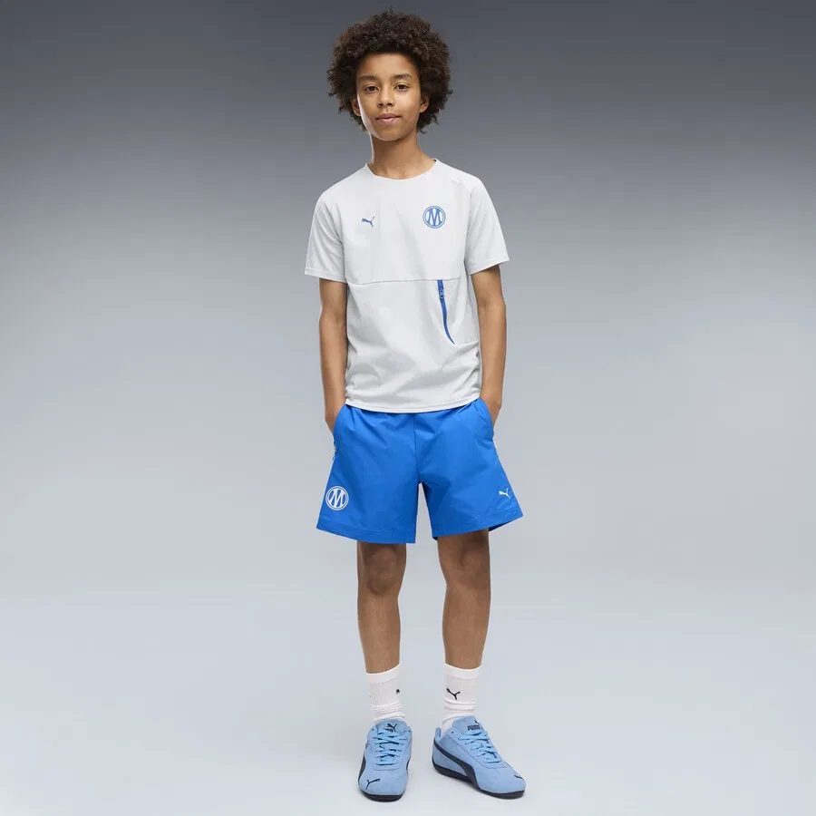 Спортивные брюки PUMA свободного кроя 'Olympique De Marseille Pumatech' королевского синего цвета — фото 4