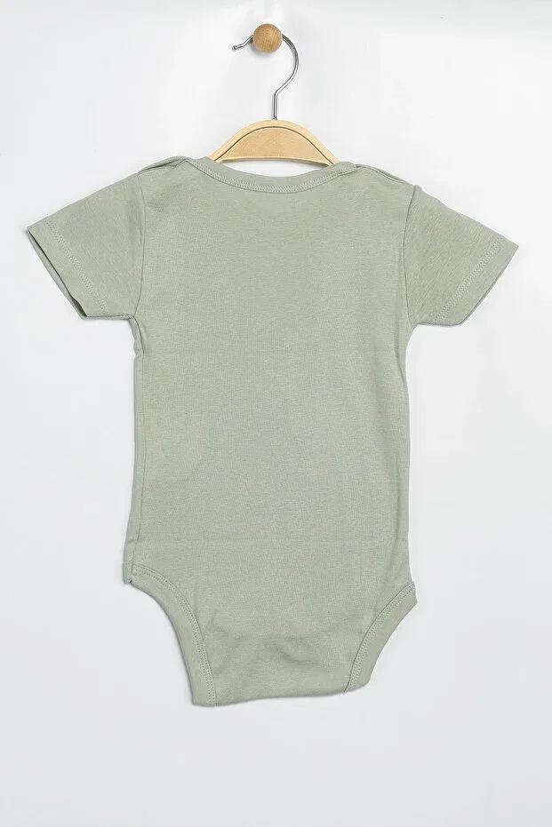 Детское боди-комбинезон для новорожденных хлопковый Basics Aziz Bebe, A.Yesil — фото 2