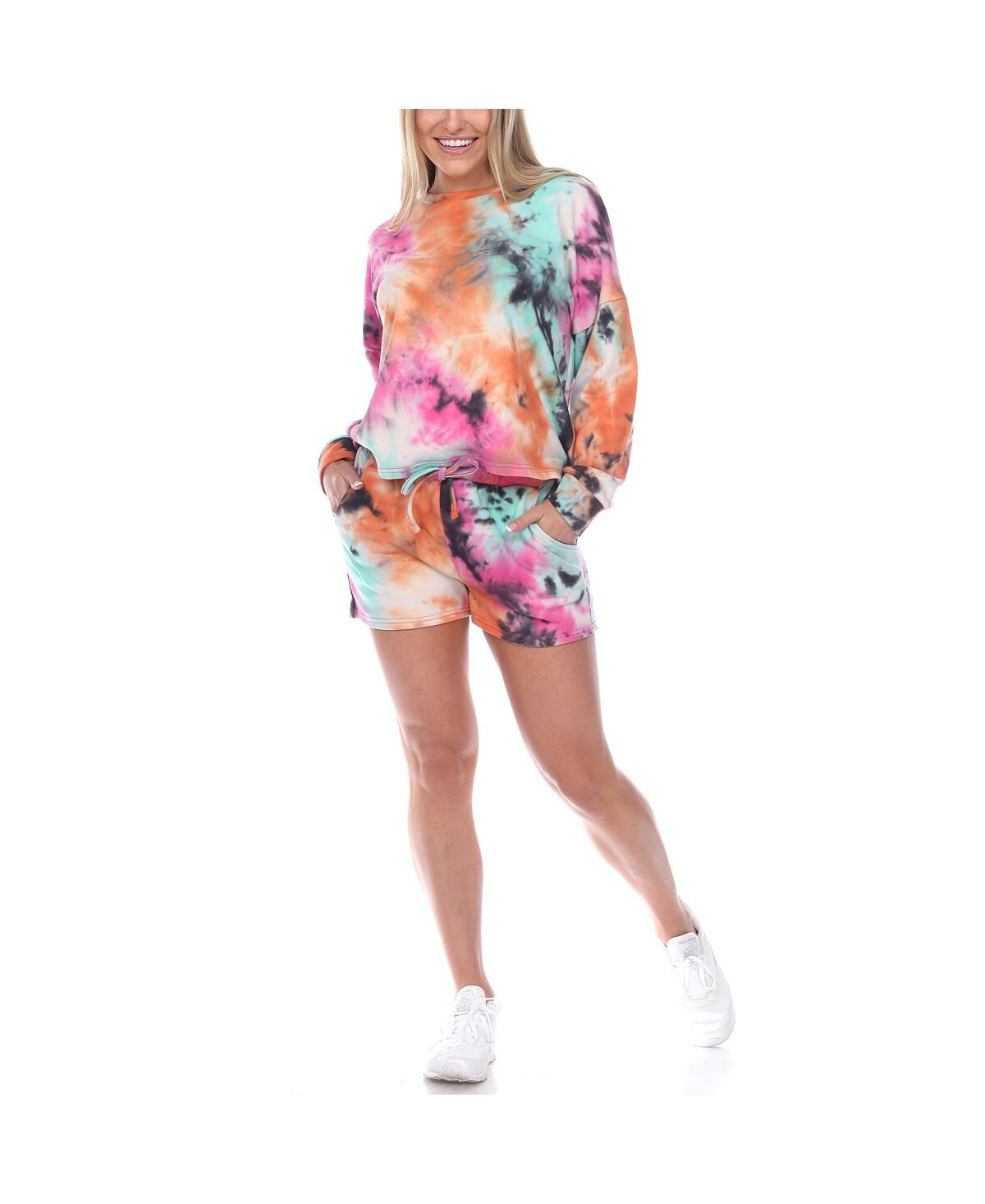 

Женский комплект с шортами и топом tie dye lounge, 2 предмета White Mark, мульти