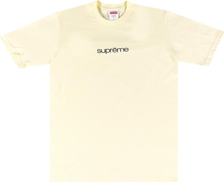 

Футболка Supreme Classic Logo Tee 'Pale Yellow', желтый