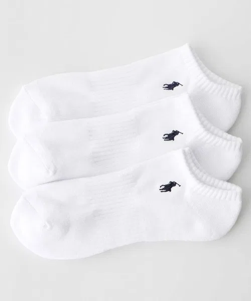 Мужские носки с махровой подошвой и поддержкой свода стопы, комплект из 3 пар POLO RALPH LAUREN, Белый