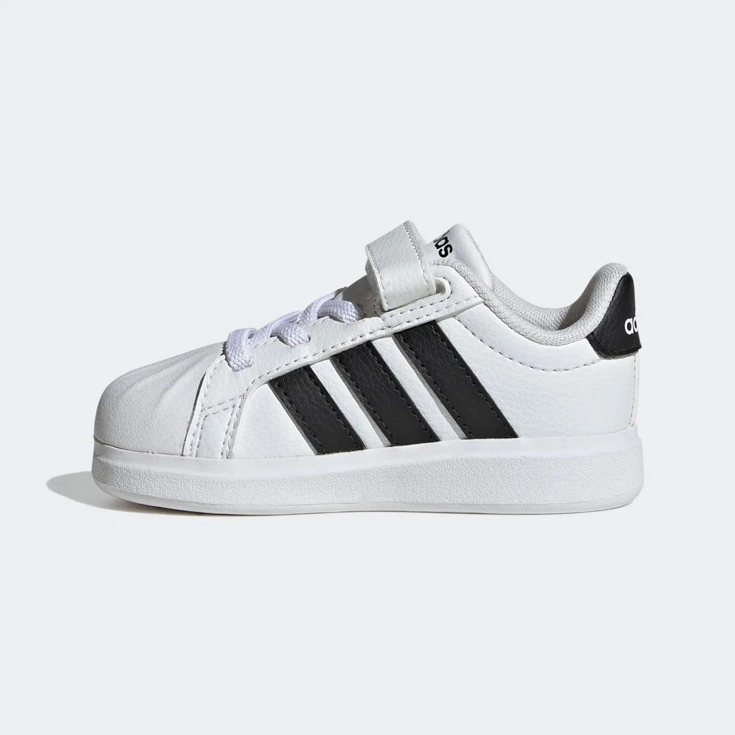 Детские кроссовки с мыском из резины Adidas Sportswear, Cloud White/Core Black — фото 3