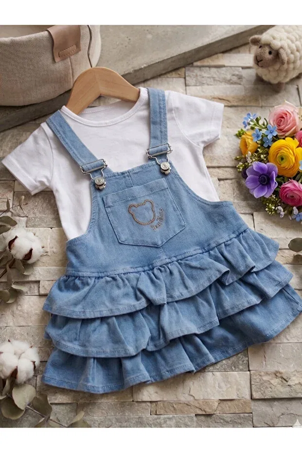 Детский комплект для девочек хлопковый Party Eymirgiyim, Blue — фото 2