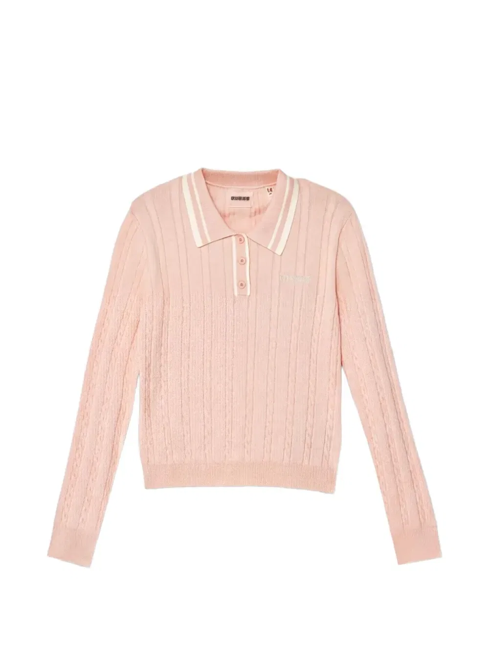 Рубашка поло фактурной вязки Guess Kids, розовый