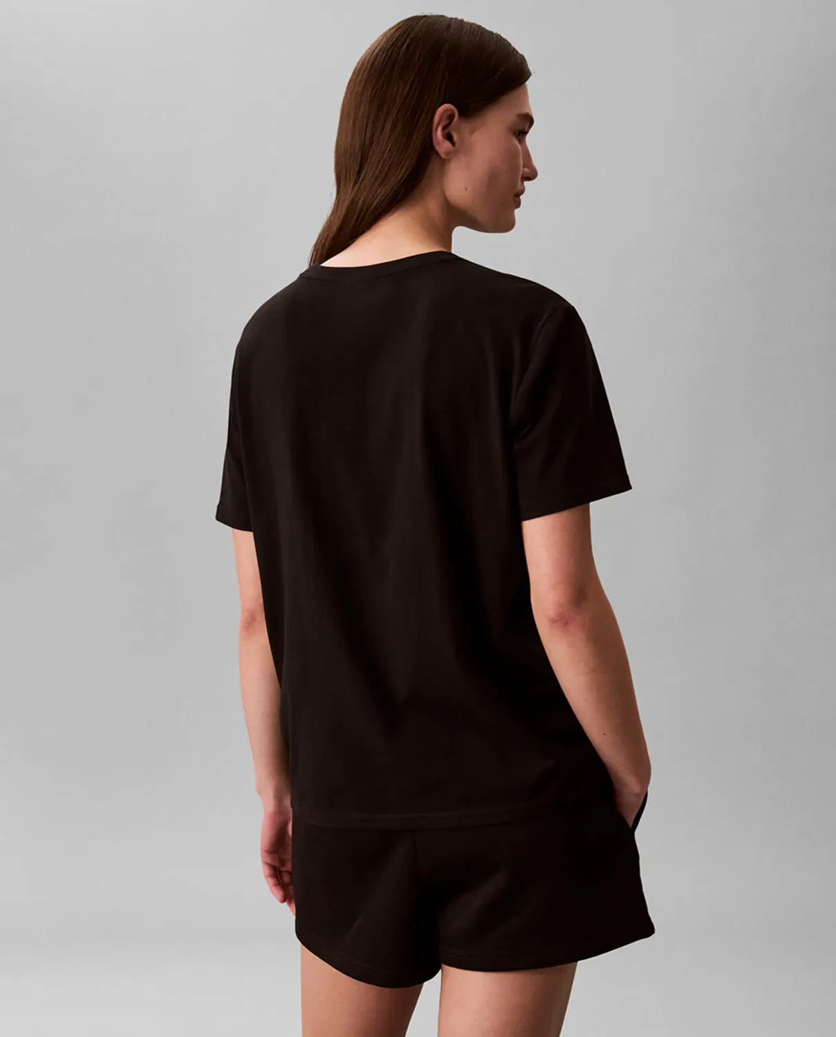 Женская футболка с коротким рукавом хлопковая Calvin Klein, Negro — фото 2