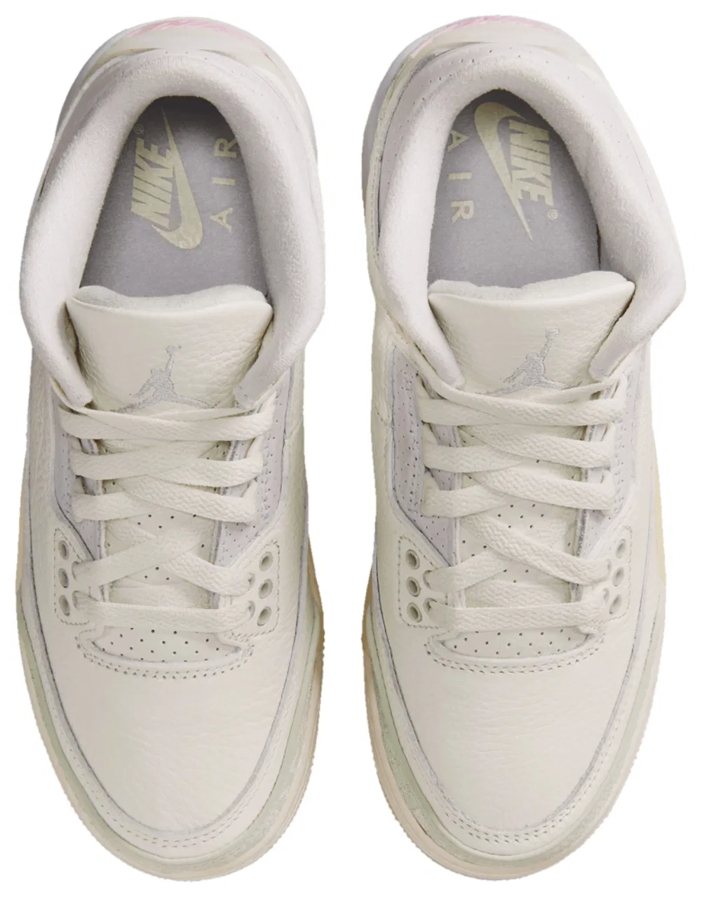 Кроссовки для мальчиков Retro 3 Jordan, цвет White/Green/Pink — фото 4